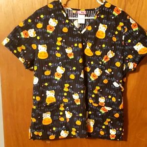 Hello Kitty scrub top Halloween